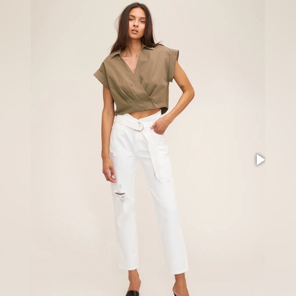 NWT- Melissa Webb Travis White Denim Pant. - Picture 1 of 10
